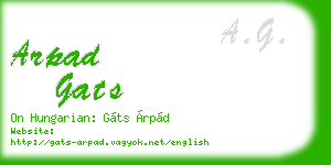 arpad gats business card